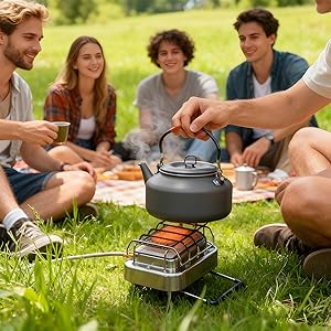 Cooking Outdoor Camping - 휴대용 2 in 1 캠핑 히터