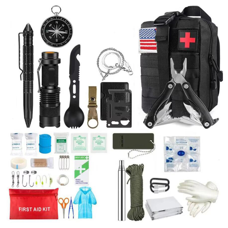 Camping Cooking Set With Bag - 생존 응급 처치 키트 생존 풀