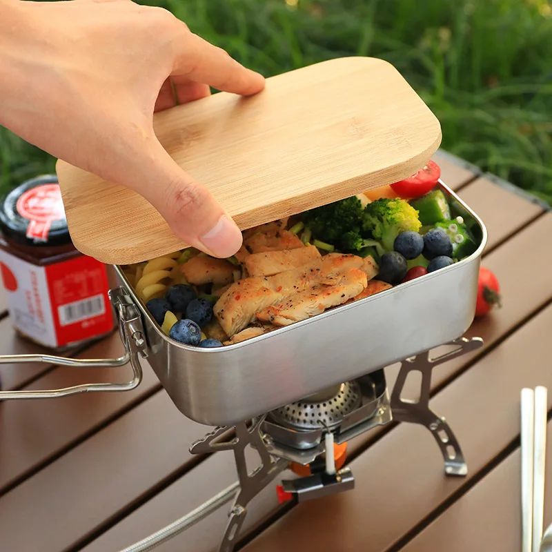 Camp Cutting Board - 304 스테인레스 스틸 휴대용 도시락 상자,