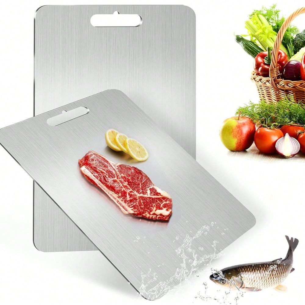 Camp Cutting Board - 스테인리스 스틸 커팅보드, 304 스틸 논슬립