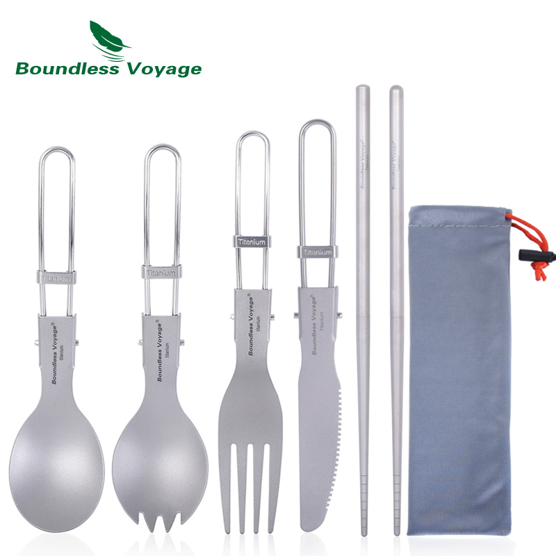 Camping Cooking Plate - 무한 항해 티타늄 캠핑 식기 접이식