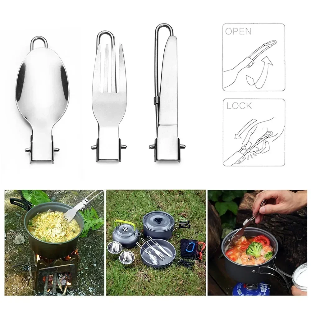 Camping Cooking Set With Bag - 1세트 야외 캠핑 피크닉 요리 세트