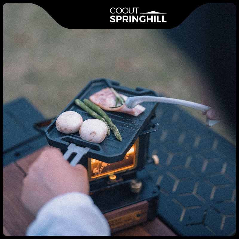 Camping Cooking Meat - COOUT SPRINGHILL 야외용 미니 그릴 팬,
