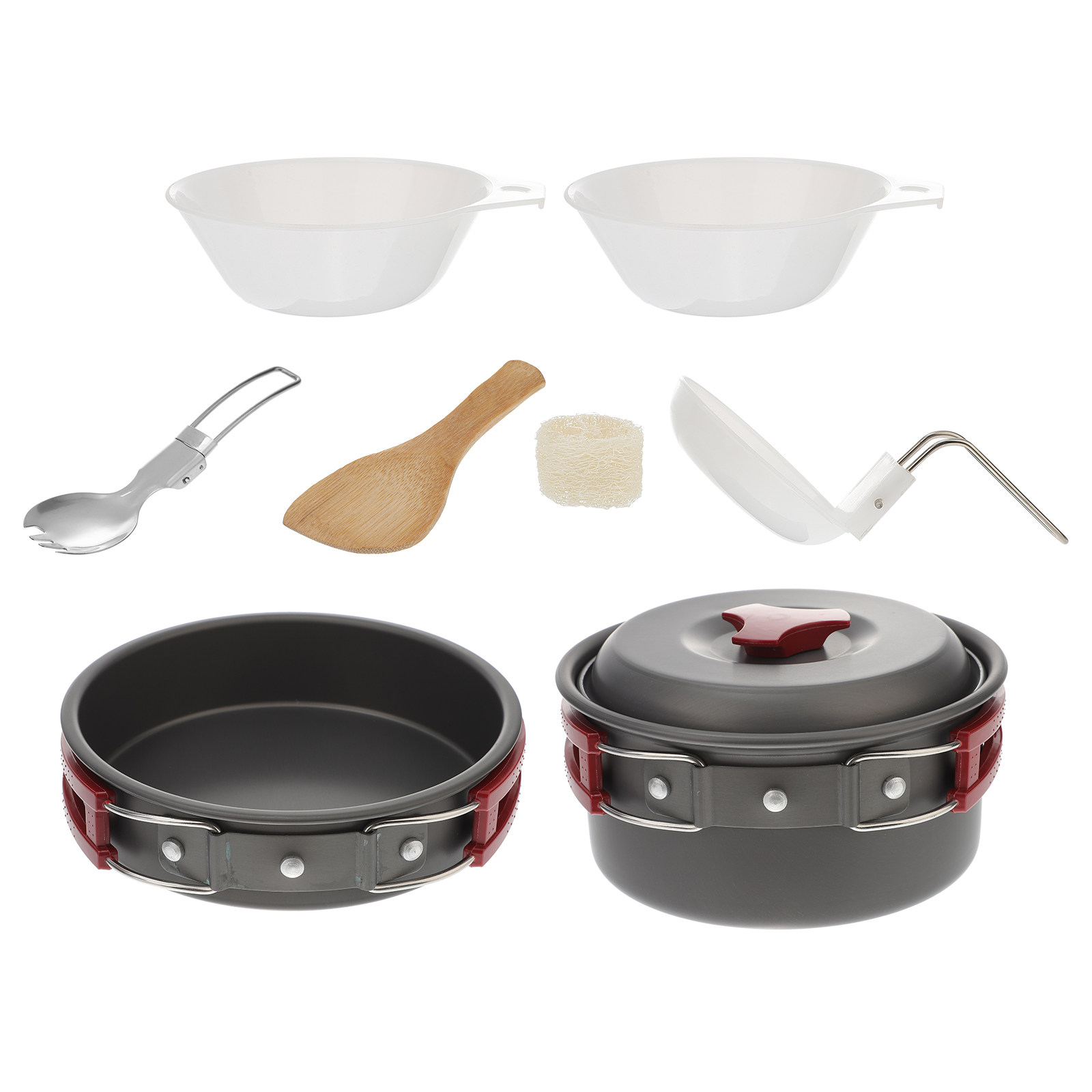 Camping Cooking Essentials Kit - 1 세트 알루미늄 야외 조리기구 세트