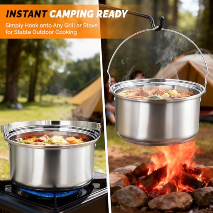 캠핑 조리기구 세트, 4~6인용 캠프파이어 요리를 위한 - Camping Cooking Set With Bag 리뷰 및 가격