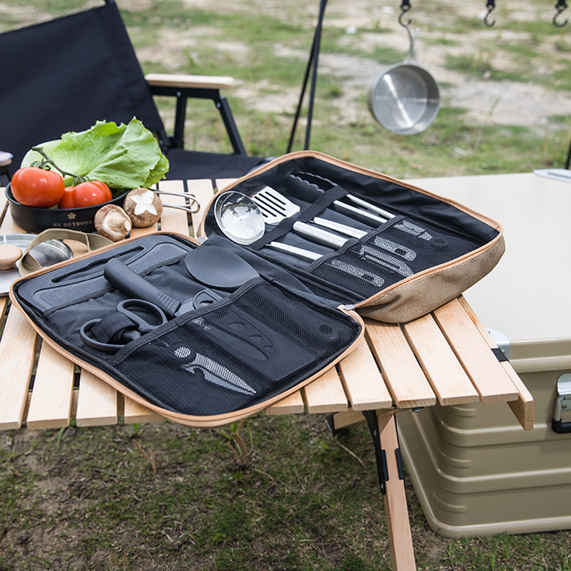 8pcs 캠핑 주방 조리기구 세트 휴대용 가방 야외 여 - Camping Cooking Set With Bag 리뷰 및 가격