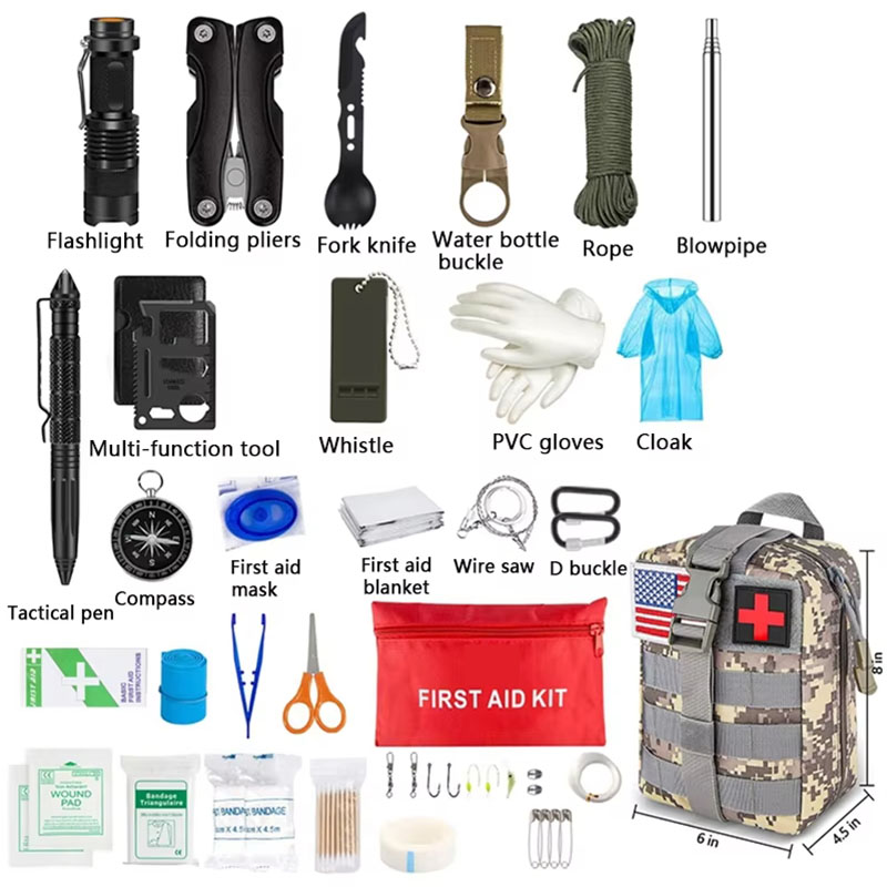 생존 응급 처치 키트 생존 풀 세트 Molle 야외 장 - Camping Cooking Set With Bag 리뷰 및 가격