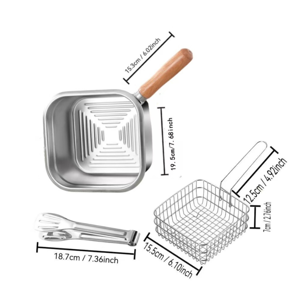 1 세트 316 스테인레스 스틸 사각 프라이팬, 분리  - Camping Cooking Set Detachable Handle 리뷰 및 가격