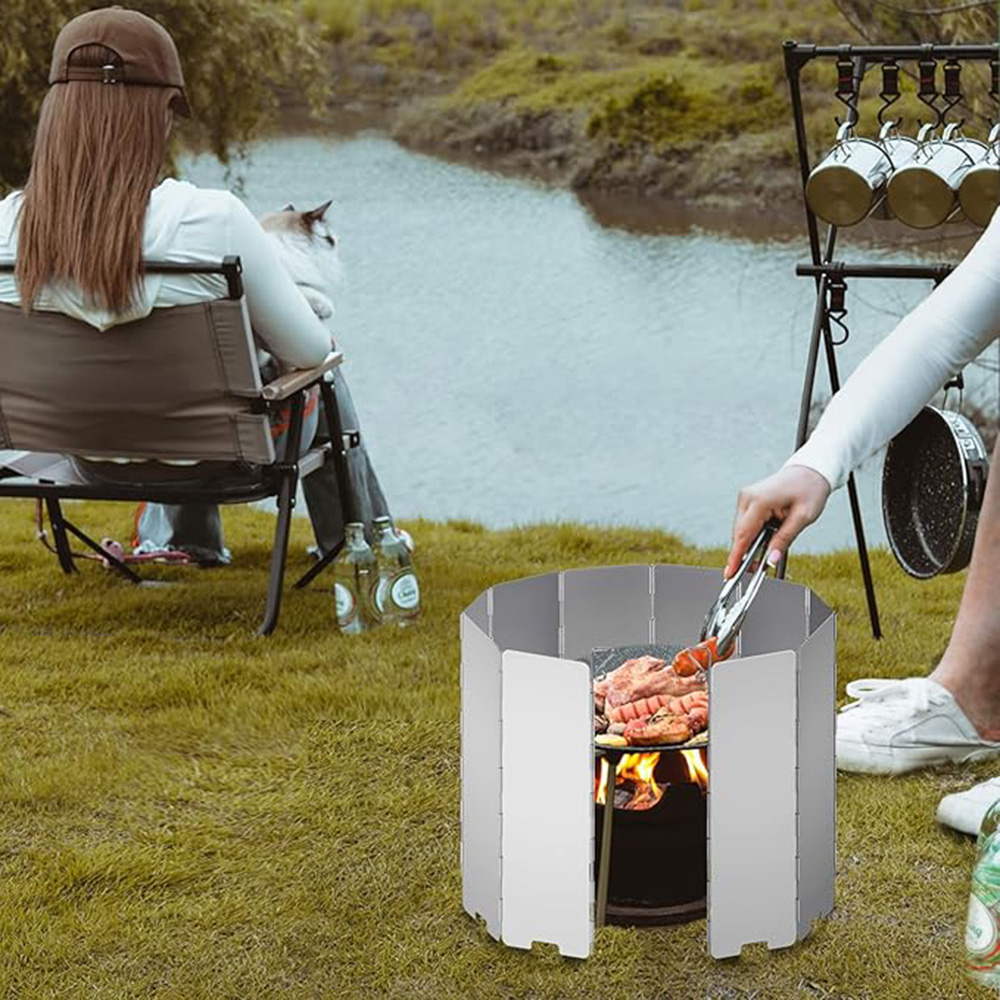 경량 접이식 캠핑 스토브 바람막이 - 8/9/10/12 - Camping Cooking Plate 리뷰 및 가격