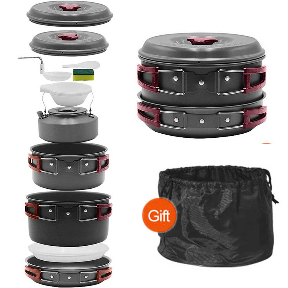 야외 요리 피크닉 세트 냄비, 하드 알루미나 휴대용 끓 - Camping Cooking Set With Bag 리뷰 및 가격