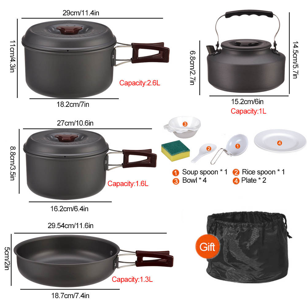 야외 요리 피크닉 세트 냄비, 하드 알루미나 휴대용 끓 - Camping Cooking Set With Bag 리뷰 및 가격
