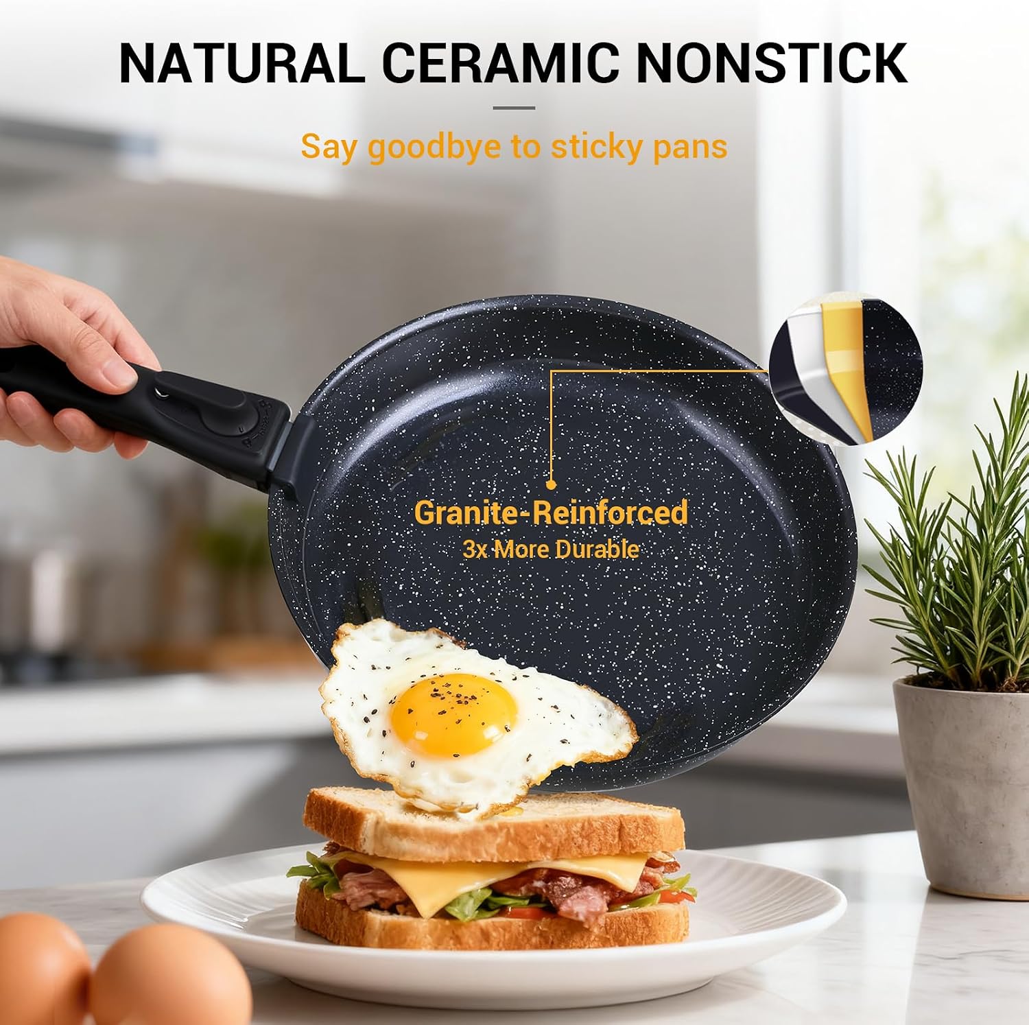 21종 논스틱 냄비 프라이팬 세트 세라믹 주방용품 탈부 - Camping Cooking Set Detachable Handle 리뷰 및 가격
