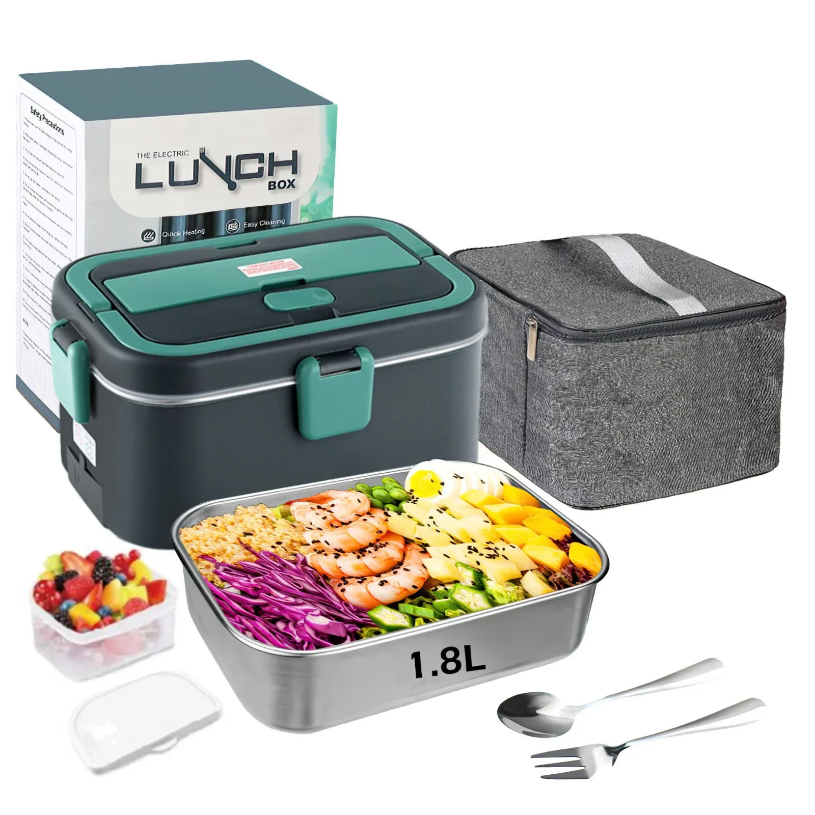전기 도시락 상자 식품 워머 1.8L 80W 야외 캠핑 - Camping Cooking Electric 리뷰 및 가격