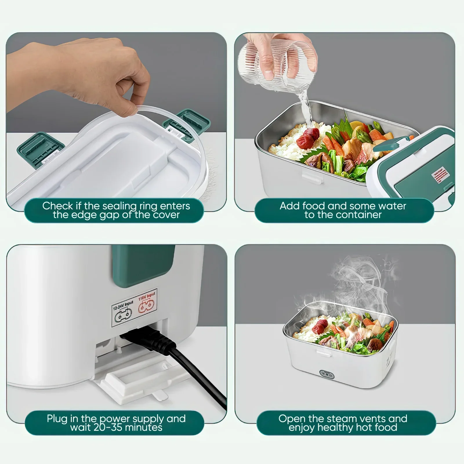 전기 도시락 상자 식품 워머 1.8L 80W 야외 캠핑 - Camping Cooking Electric 리뷰 및 가격