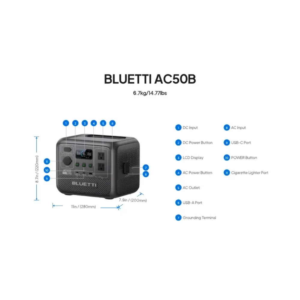 블루에티 AC50B 휴대용 파워스테이션 700W 448 - Camping Cooking Electric 리뷰 및 가격