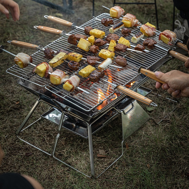 휴대용 캠프파이어 화덕 바베큐 그릴 스테인리스 스틸 접 - Camping Cooking Electric 리뷰 및 가격
