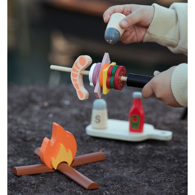 나무 캠핑 놀이 세트 어린이 야외 피크닉 바베큐 장난감 - Camping Cooking With Kids 리뷰 및 가격