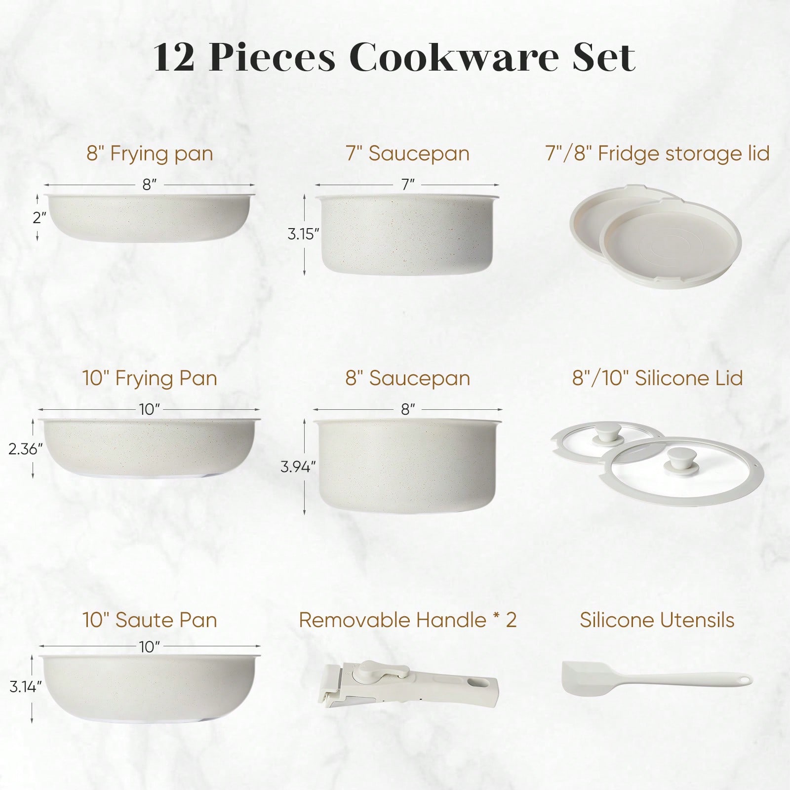 냄비 프라이팬 세트 모던 미니멀리스트 논스틱 조리기구  - Camping Cooking Set Detachable Handle 리뷰 및 가격