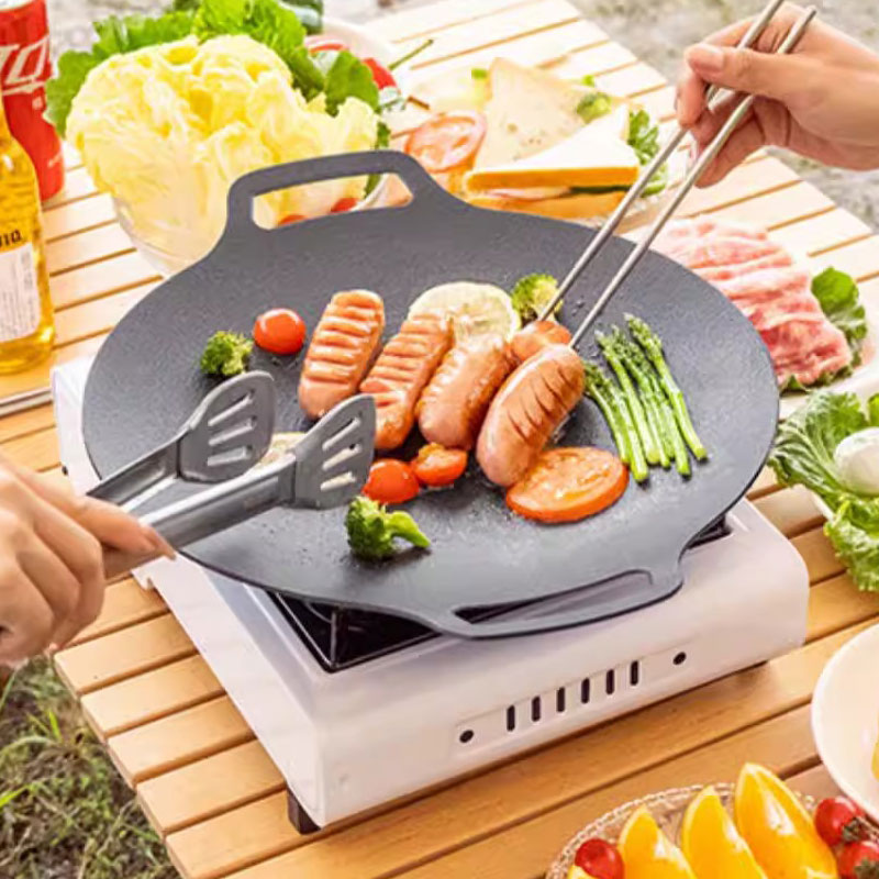    26/30/33CM 야외 캠핑 그릴 팬 한국식  - Camping Cooking Meat 리뷰 및 가격