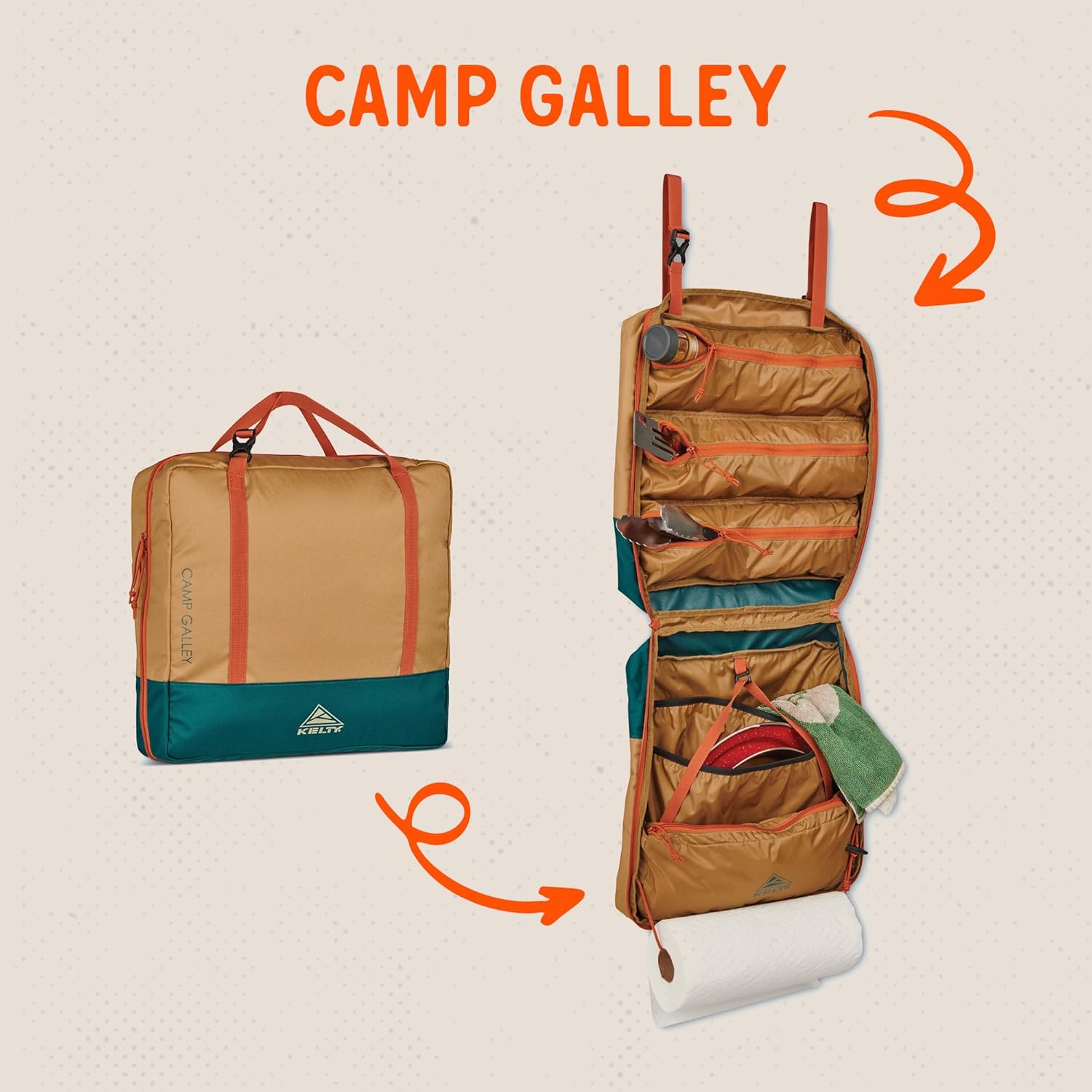 야외 요리 필수품 정리함: 깊은 포켓, 종이 타월 홀더 - Camping Cooking Essentials Kit 리뷰 및 가격