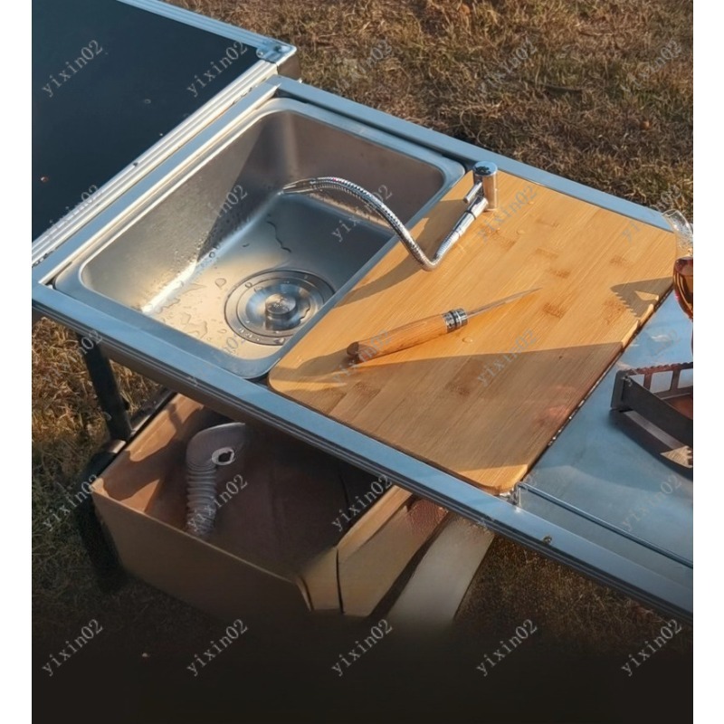 야외 휴대용 캠핑 주방 싱크 모듈, 조합 수도꼭지 포함 - Camping Cooking Vegetables 리뷰 및 가격