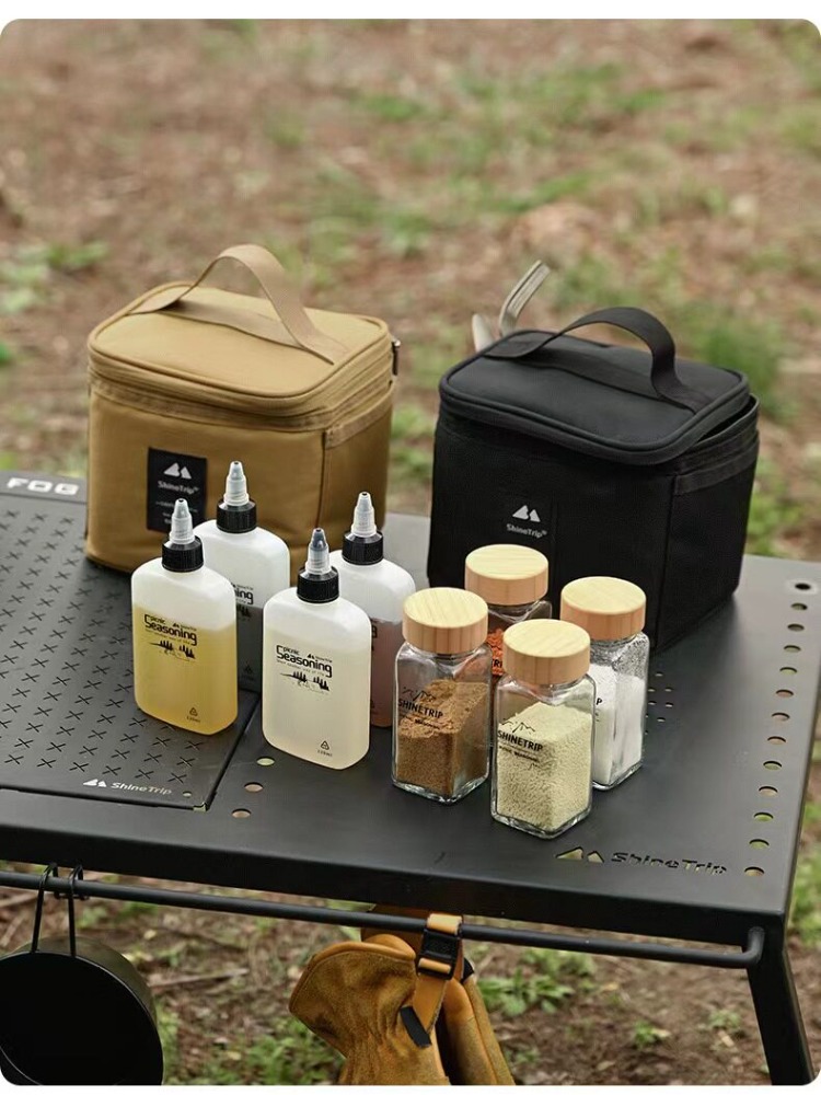 조미료 병 세트 휴대용 보관 가방 오일 디스펜서 야외  - Camping Cooking Set With Bag 리뷰 및 가격
